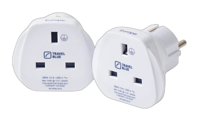 Elpine European Travel Adaptor Blue Pack