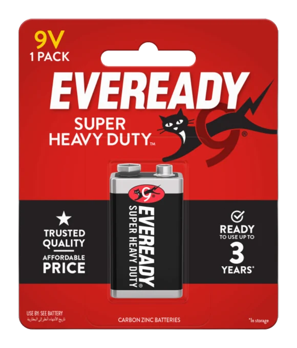 Eveready Super Heavy Duty 9V Battery