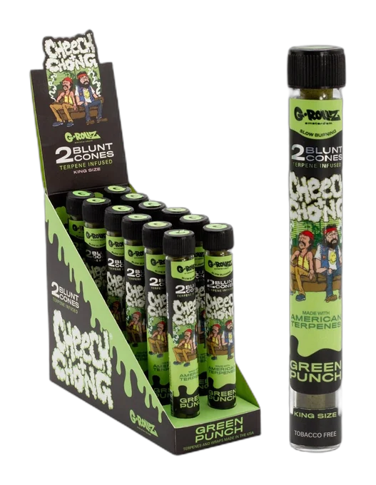 G-Rollz King Size 2 Blunt Cones - Green Punch