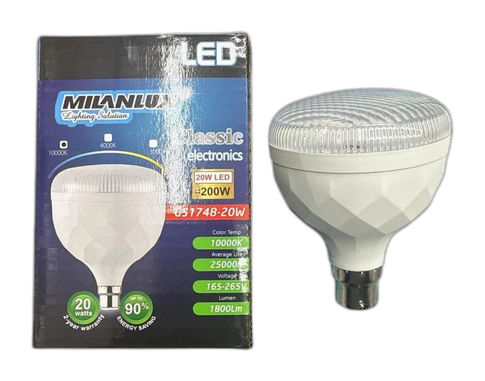 Milanlux LED B22 Bayonet Bulb