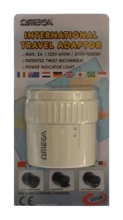 Omega Worldwide Travel Adaptor